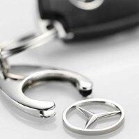 Original Mercedes-Benz Schlüsselanhänger Einkaufs Chip Stern Einkaufswagen